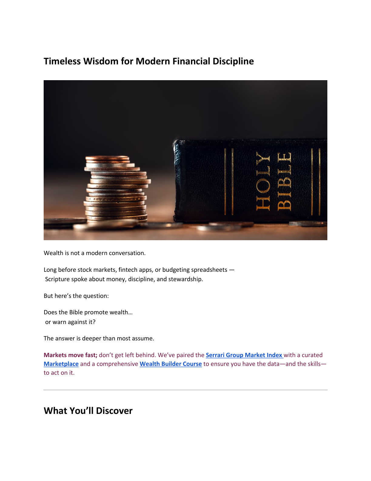 Timeless Wisdom for Modern Financial Discipline cover