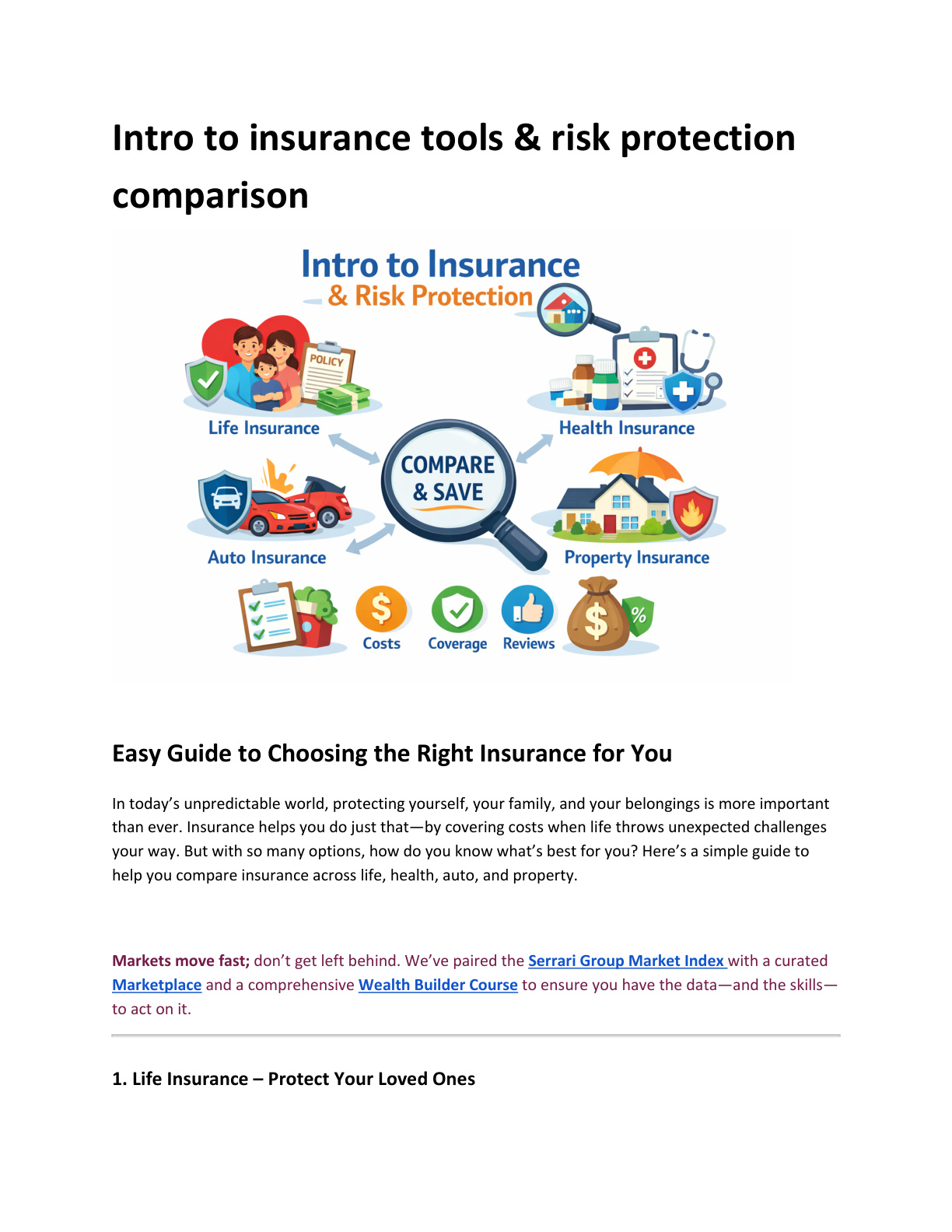 Intro to Insurance Tools & Risk Protection Comparison cover