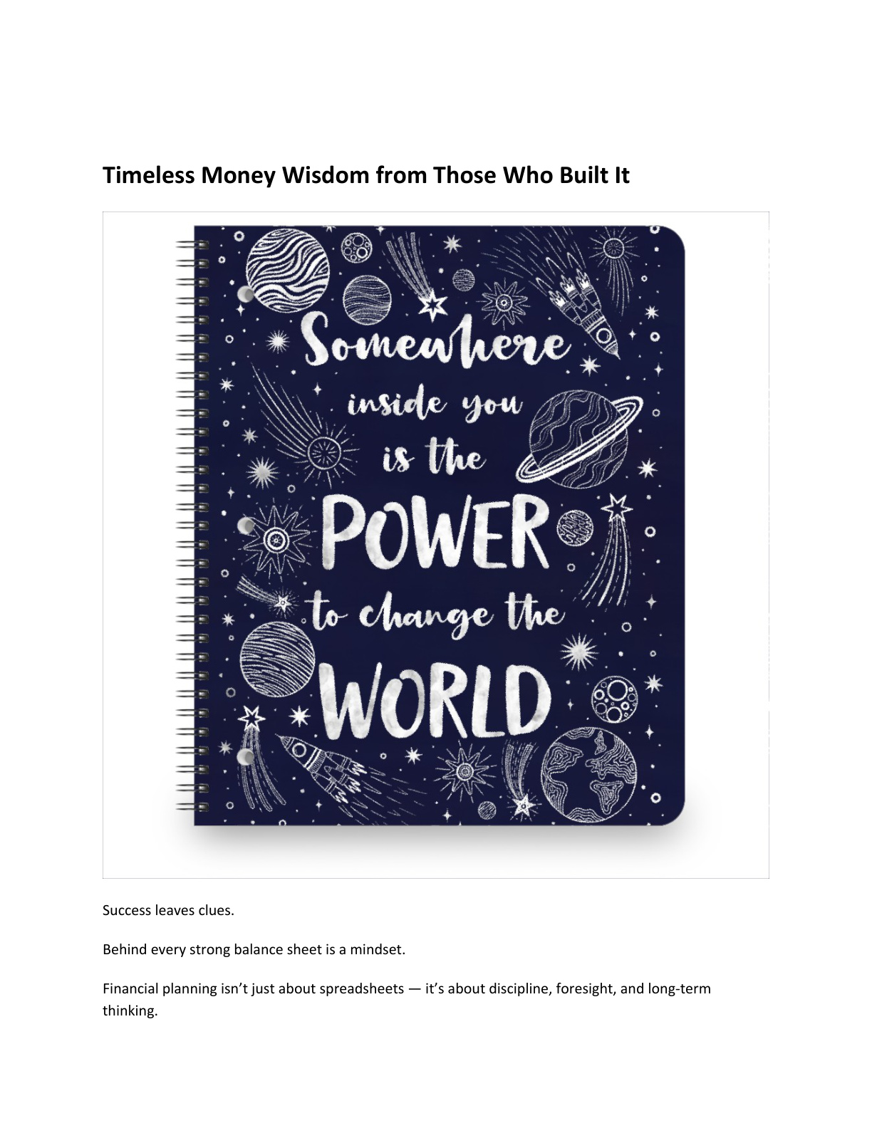 Timeless Money Wisdom from Those Who Built It cover
