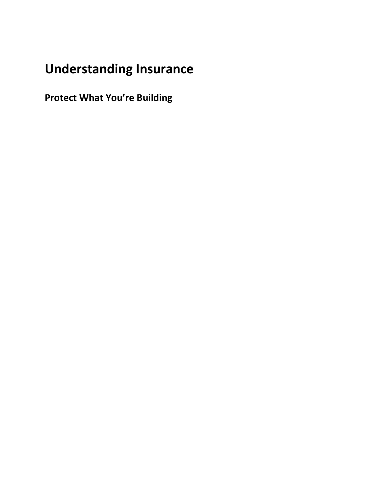 Understanding Insurance cover