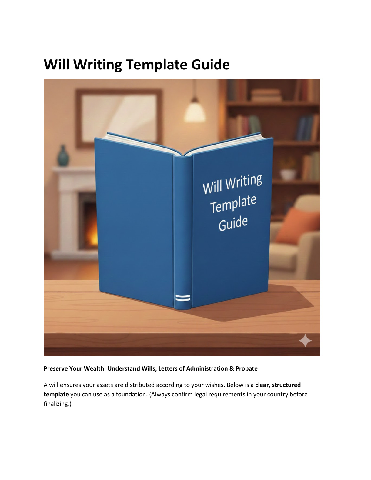 Will Writing Template Guide