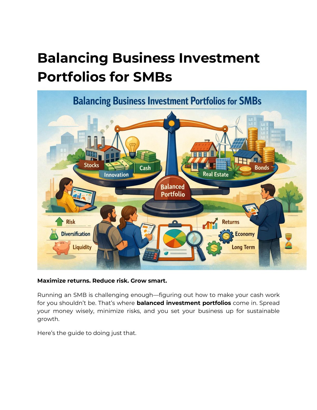 Balancing Business Investment Portfolios for SMBs cover