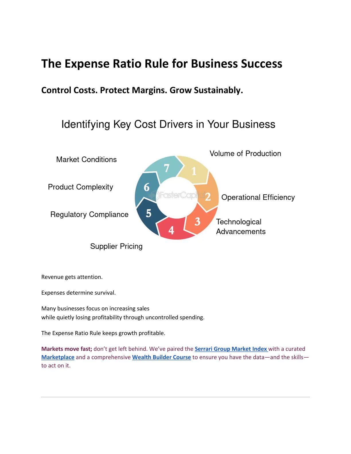 The Expense Ratio Rule for Business Success cover