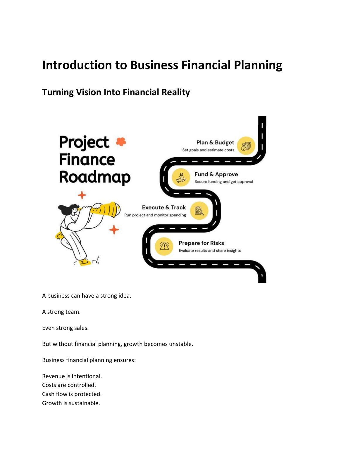 Introduction to Business Financial Planning