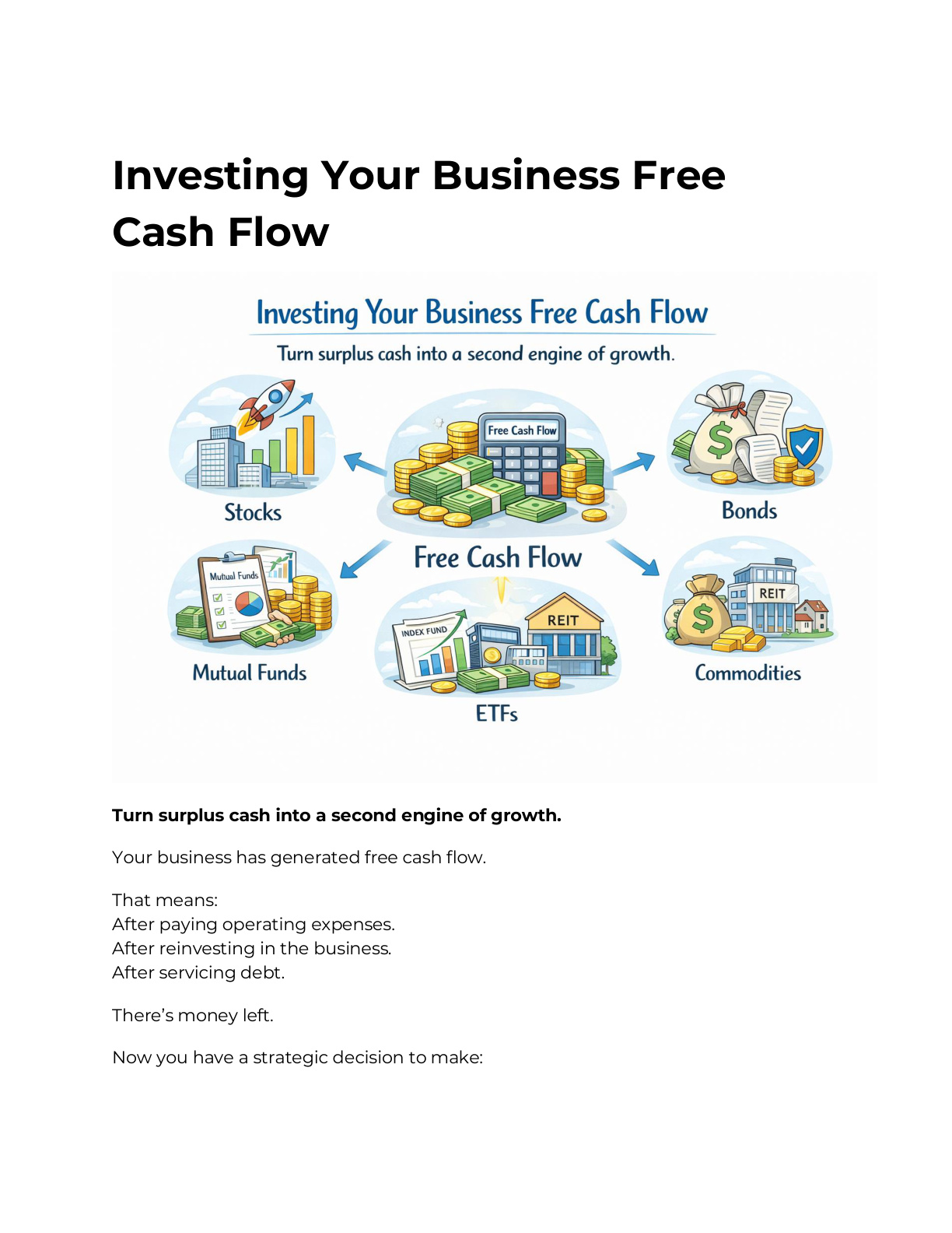 Investing Your Business Free Cash Flow
