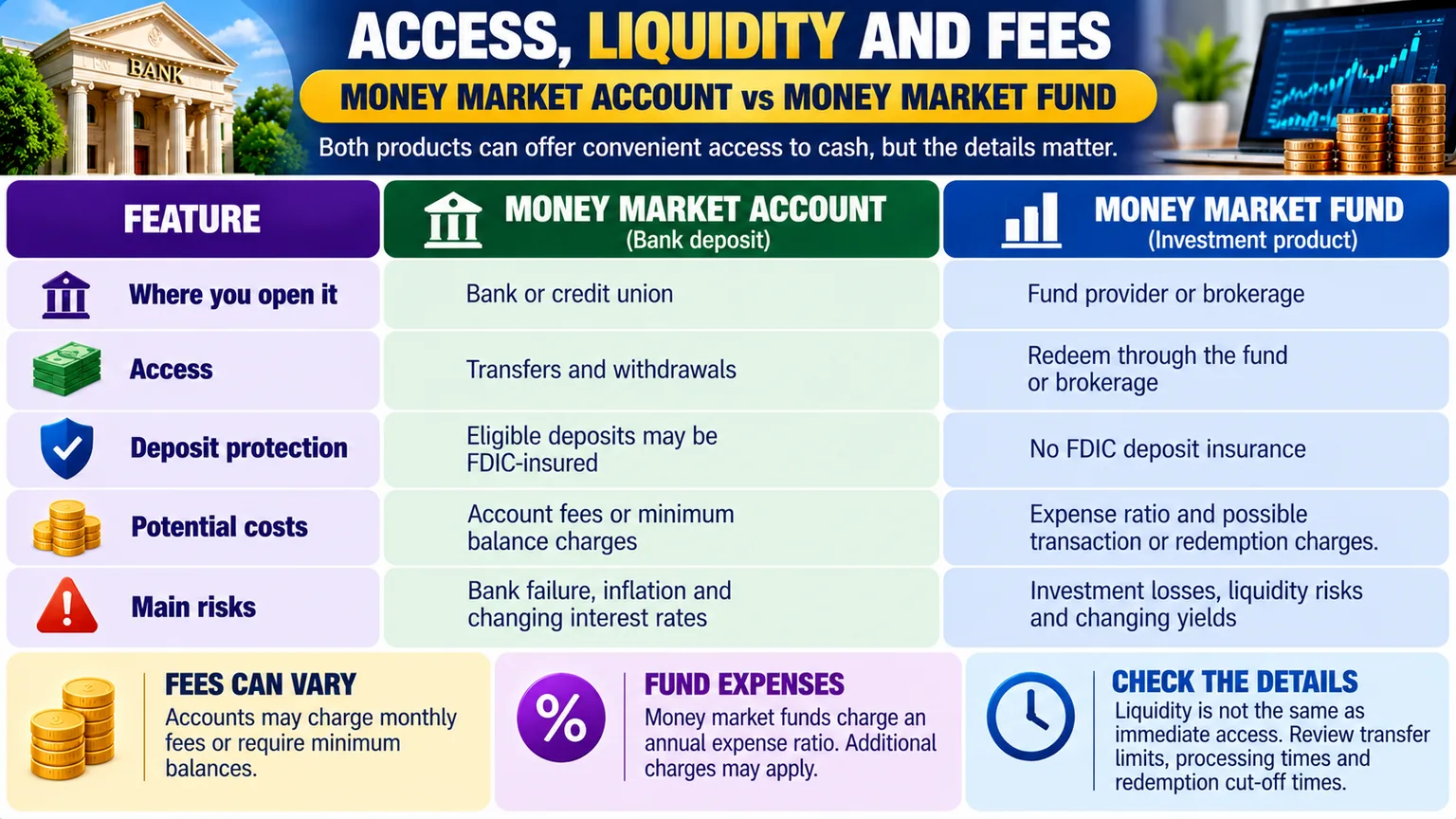 Money Market Account vs Money Market Fund: What Is the Difference? cover