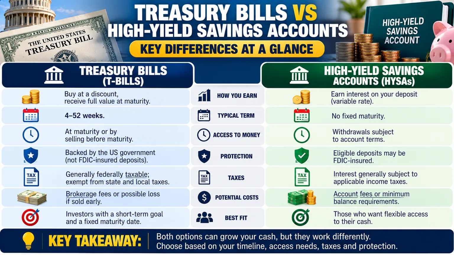 Treasury Bills vs High-Yield Savings Accounts: How to Compare Your Options cover