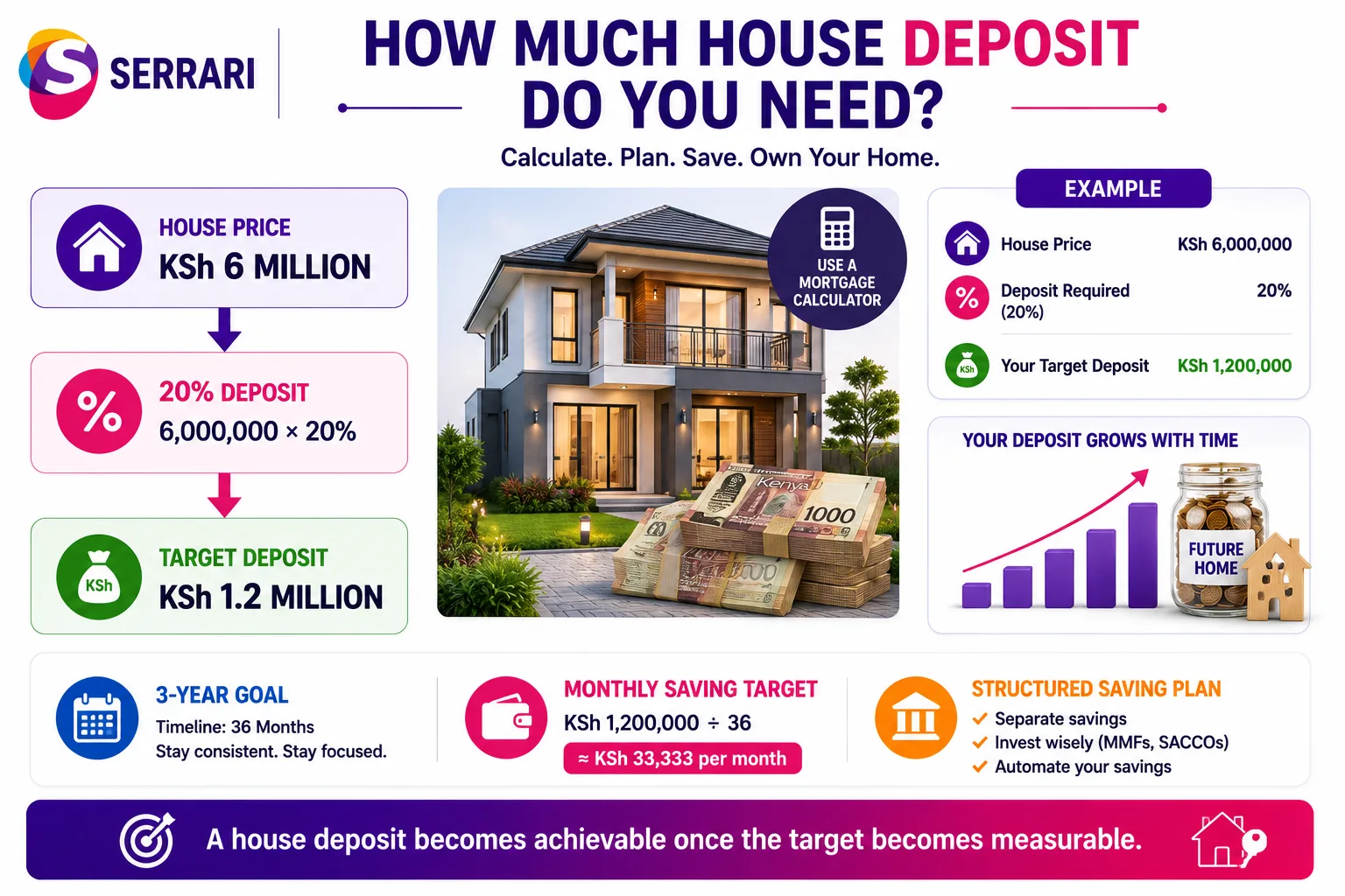 How to Save for a House Deposit in Kenya in 3 Years cover