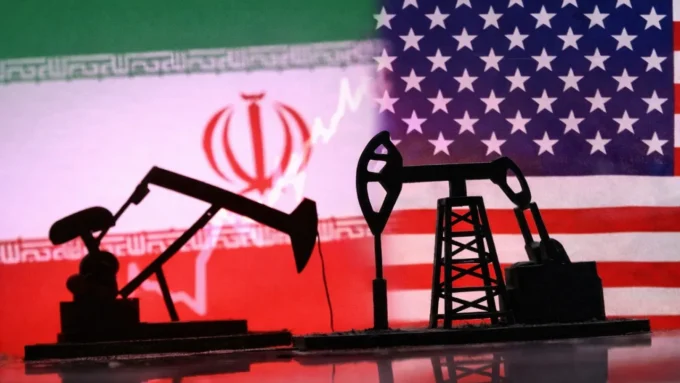 Global financial markets visualization with fluctuating stock charts and world map overlays, showing investor panic and relief driven by geopolitical tensions and underlying economic fragilities.