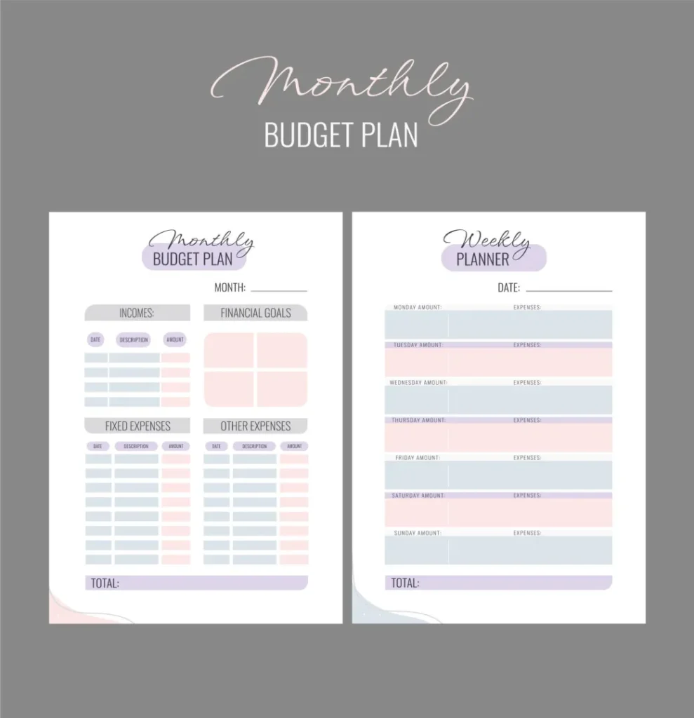 Illustration of a smart saving strategy with budgeting tools, coins, and a growing chart, representing disciplined saving, financial planning, and long-term wealth building.