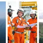 TotalEnergies reducing emissions with visuals of renewable energy projects, carbon reduction charts, and cleaner energy infrastructure, signaling a key transition in the global energy sector.