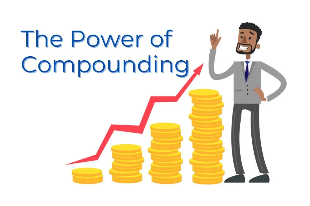 Why compound interest is powerful showing exponential growth of investments over time through reinvested earnings and consistent contributions