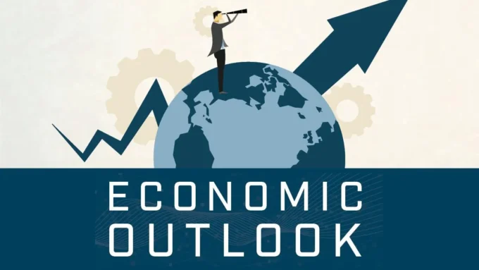 Global economic outlook showing growth trends inflation patterns and market performance across major economies and international financial systems