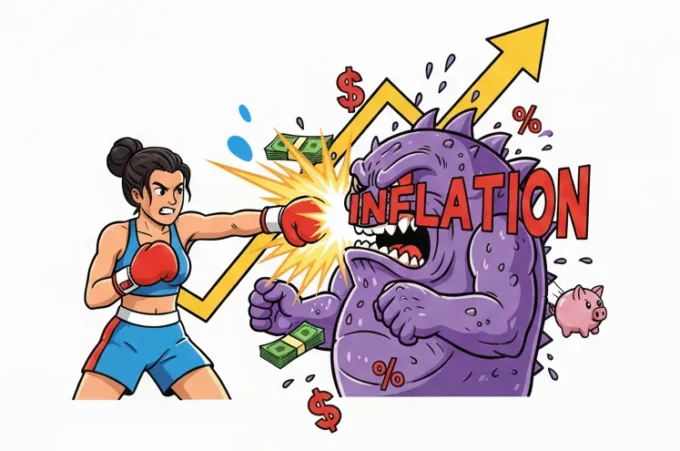 Inflation overview showing rising prices impact on money value and strategies like investing saving and budgeting to preserve purchasing power