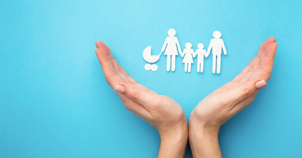 Life insurance policy showing family financial protection, long term coverage benefits, and income security for dependents