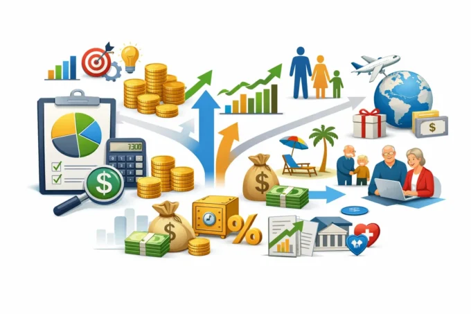 Smart wealth management showing financial allocation, asset distribution, portfolio planning, and structured wealth organization for long term stability
