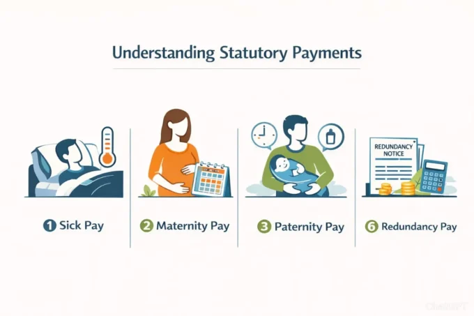 Statutory payments overview showing government mandated benefits, employee compensation requirements, and compliance guidelines for payroll and financial management