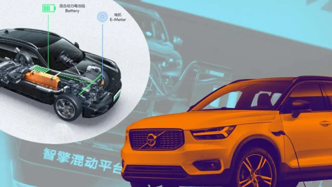 Volvo advancing its Lynk strategy to target urban EV buyers, with compact electric vehicles, city mobility visuals, and smart connectivity features highlighting a shift toward modern urban transportation.