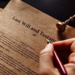 Will writing process showing clear estate planning, legal documentation, asset distribution instructions, and inheritance preparation for financial security