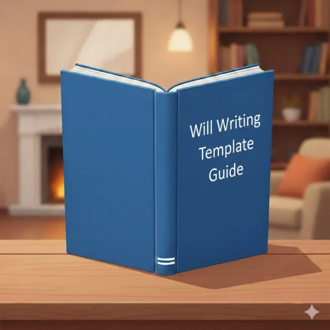 Will writing template guide showing estate planning process including wills, letters of administration, probate procedures, and structured wealth preservation strategy
