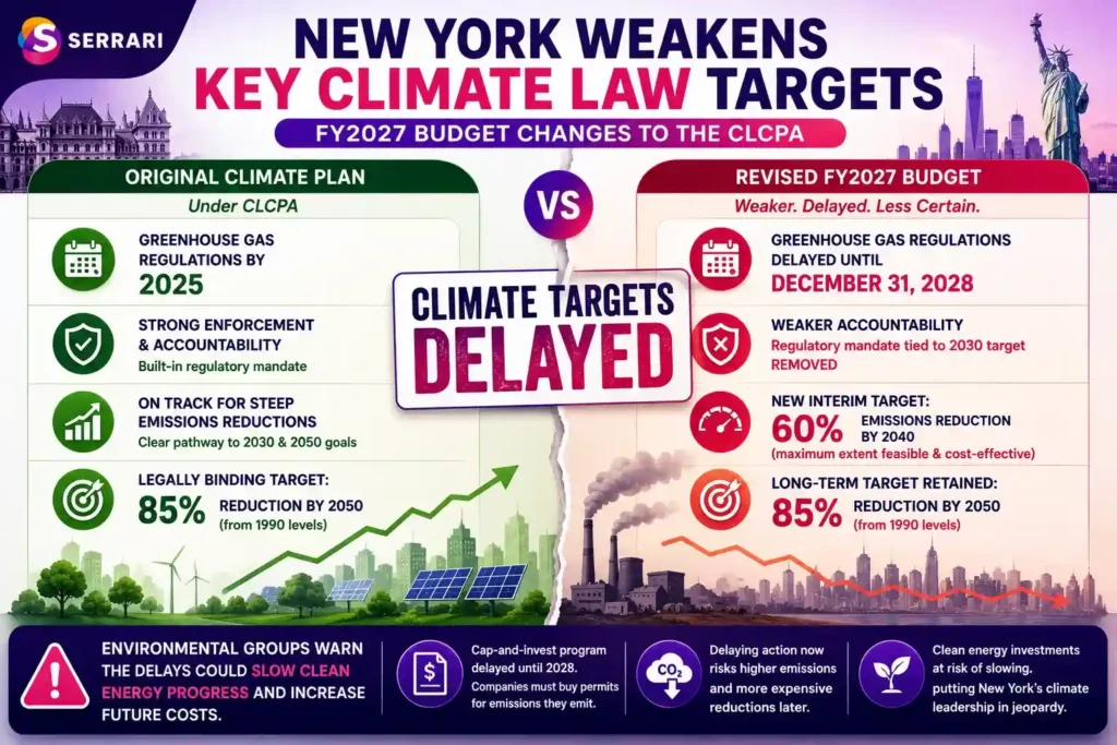 Government budget constraints delaying key climate regulations and environmental policy enforcement amid fiscal pressure and competing priorities