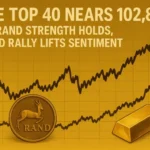 The JSE FTSE All Share Index rises 2% as a strong gold rally offsets concerns over unrest in South Africa