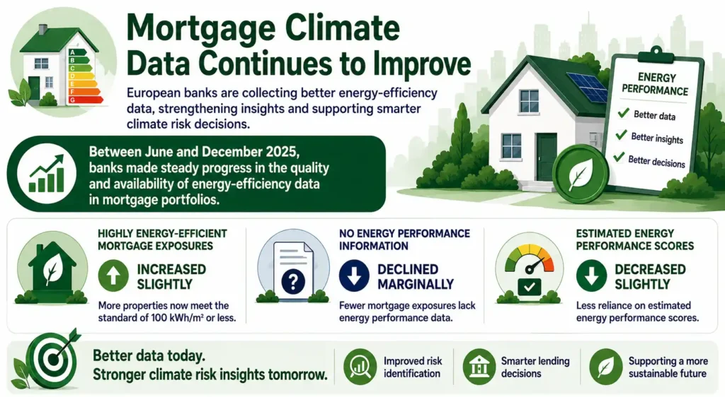 European banks improve mortgage energy-efficiency data to strengthen climate risk assessment. 