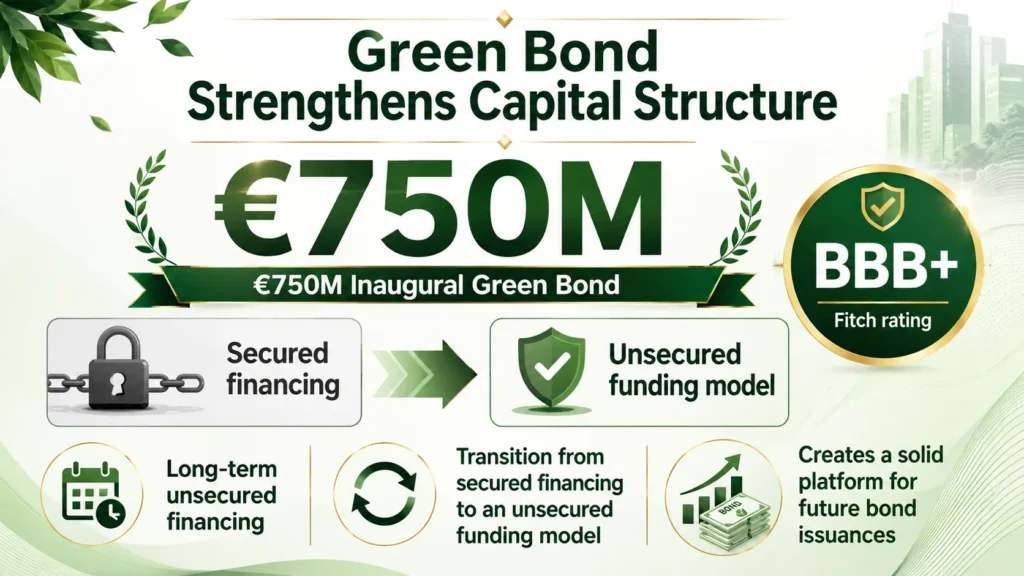 EOMV’s €750 million green bond shifts financing from secured to unsecured funding.