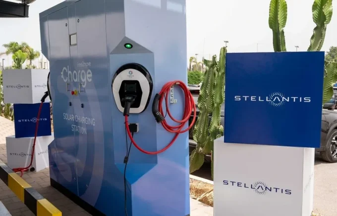 Stellantis tests an autonomous solar-powered EV charging station at Motor Village Bouskoura in Morocco as part of a one-year pilot.