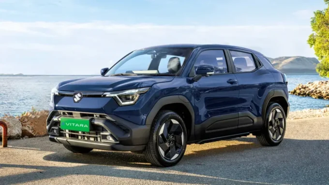 Maruti Suzuki e Vitara electric SUV manufactured at the Hansalpur facility in Gujarat for export to nearly 50 international markets.