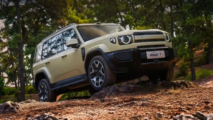 Chery’s iCAUR V27 is a rugged five-seat electrified SUV scheduled to launch in the UK in early 2027, combining off-road styling with an advanced electrified powertrain.