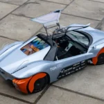 TU/ecomotive students unveil VENTRA, an electric concept car designed to capture particulate matter from tire, brake and road wear.