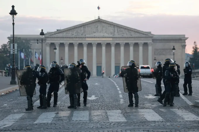 French bond yields approach a 24-year high as protests persist, highlighting government borrowing costs, sovereign debt pressures, political unrest, and European bond markets