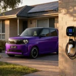 Honda Super-One electric city car featured in Honda Australia’s partnership with Ohme to provide home charging equipment and installation for EV customers.