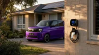 Honda Super-One electric city car featured in Honda Australia’s partnership with Ohme to provide home charging equipment and installation for EV customers.