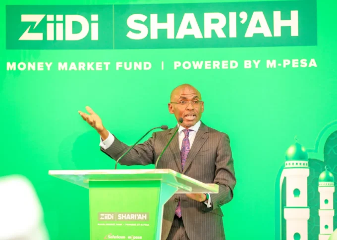 Safaricom launches Ziidi Shari’ah Fund from KES 100, highlighting Islamic finance, mobile investment, money market funds, and Kenya’s fintech sector