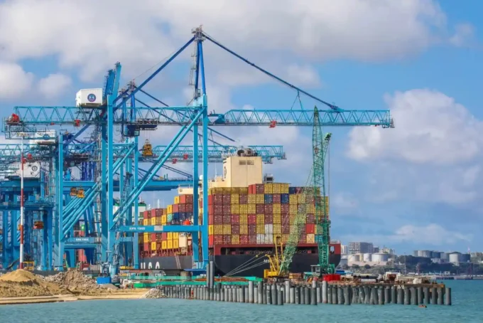 Oil tanker at the Port of Mombasa as Kenya expects six oil tankers amid fuel supply concerns.